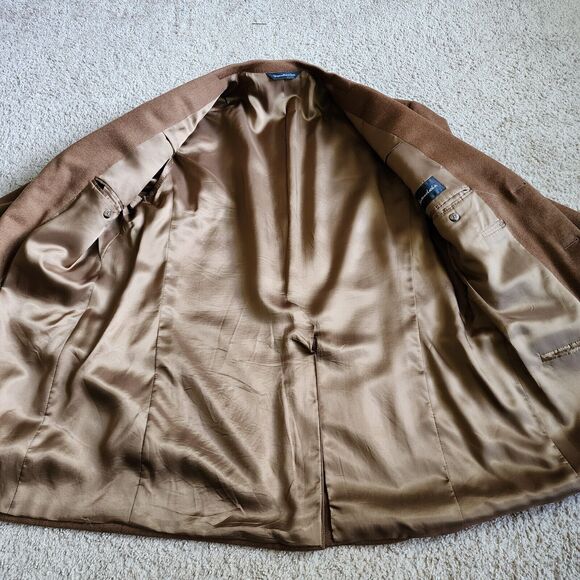 SAMUELSOHN SB Como Sports Coat 42L Long Brown Blazer Wool Silk Cashmere - Picture 5 of 13